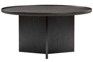 Woodman Čern&yacute; dubov&yacute; konferenčn&iacute; stolek Cala ⌀ 83 cm