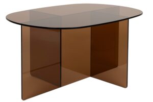 Zuiver Hněd&yacute; skleněn&yacute; konferenčn&iacute; stolek LINEA 80 x 60 cm