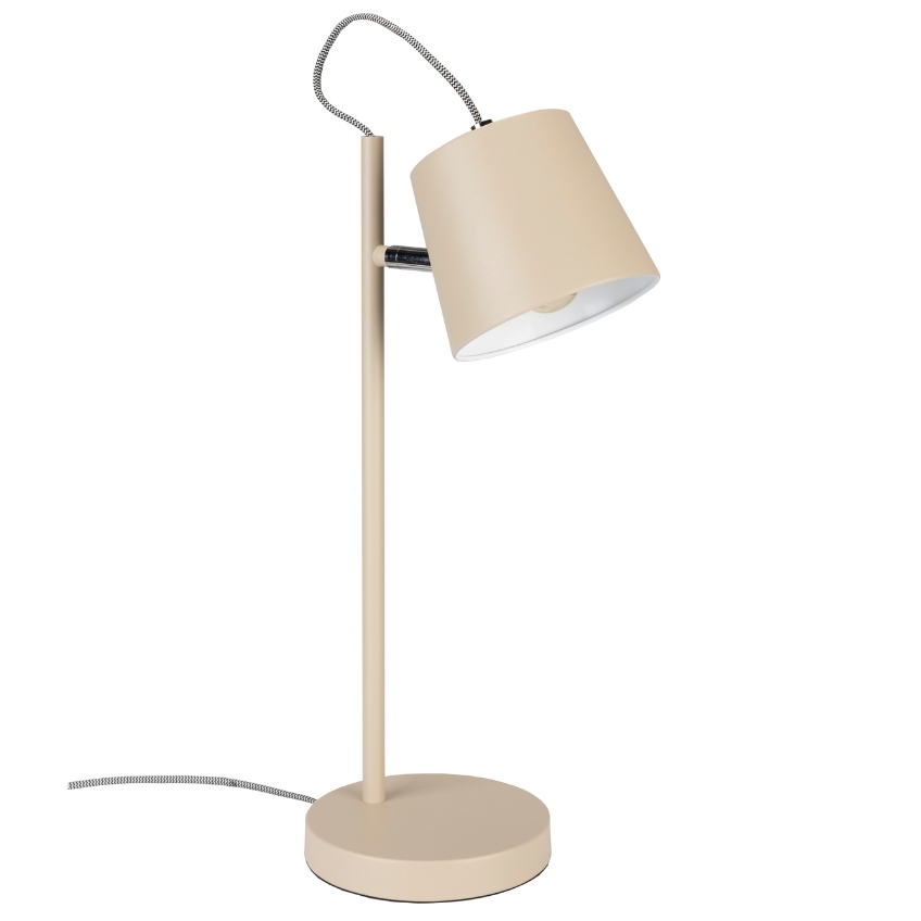 Béžová kovová stolní lampa ZUIVER BUCKLE HEAD