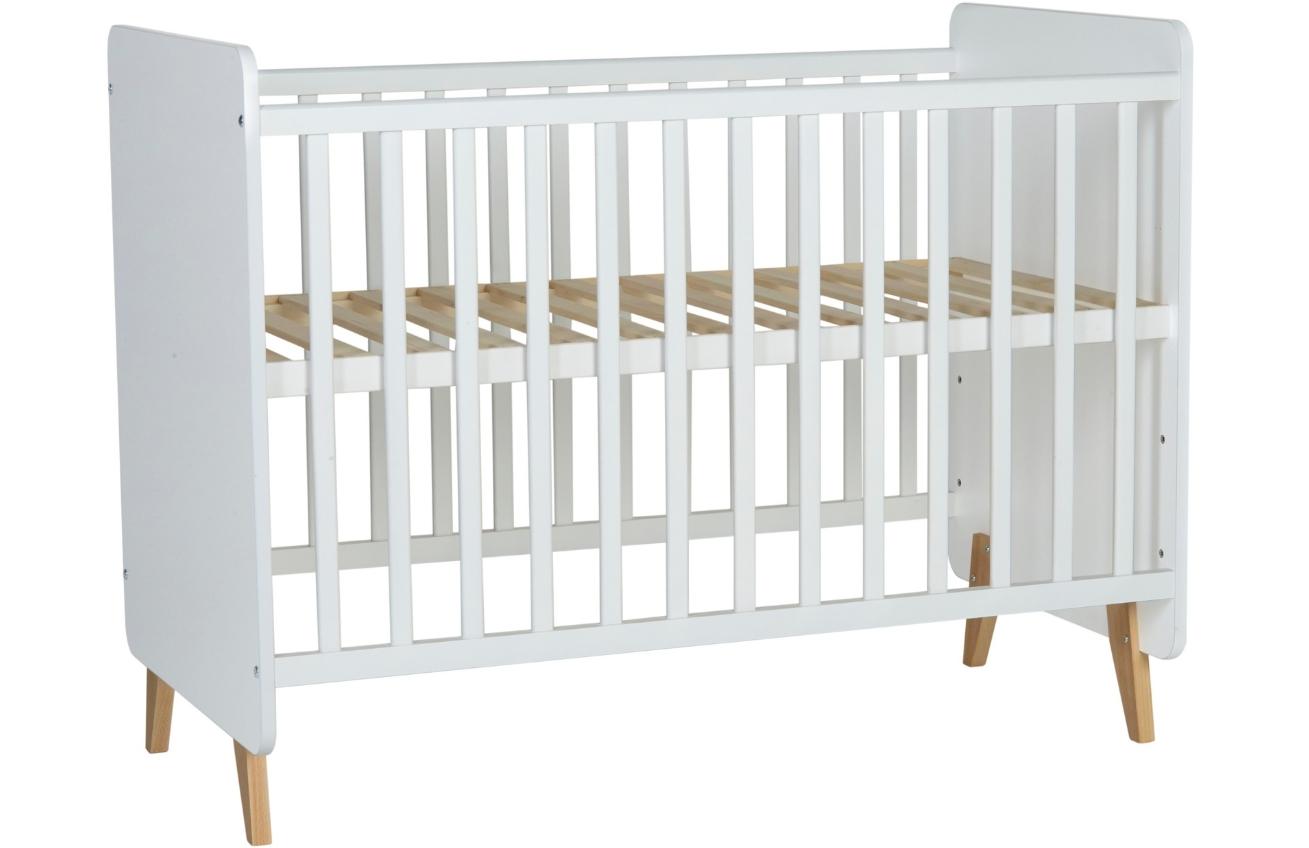 Bílá dětská postýlka Quax Loft 60 x 120 cm