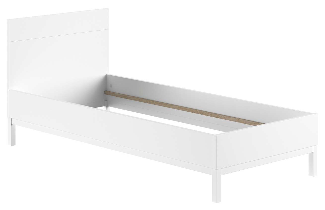 Bílá dřevěná postel Vipack Eva 90 x 200 cm