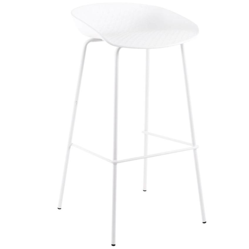 Bílá plastová barová židle Somcasa Alene 74 cm