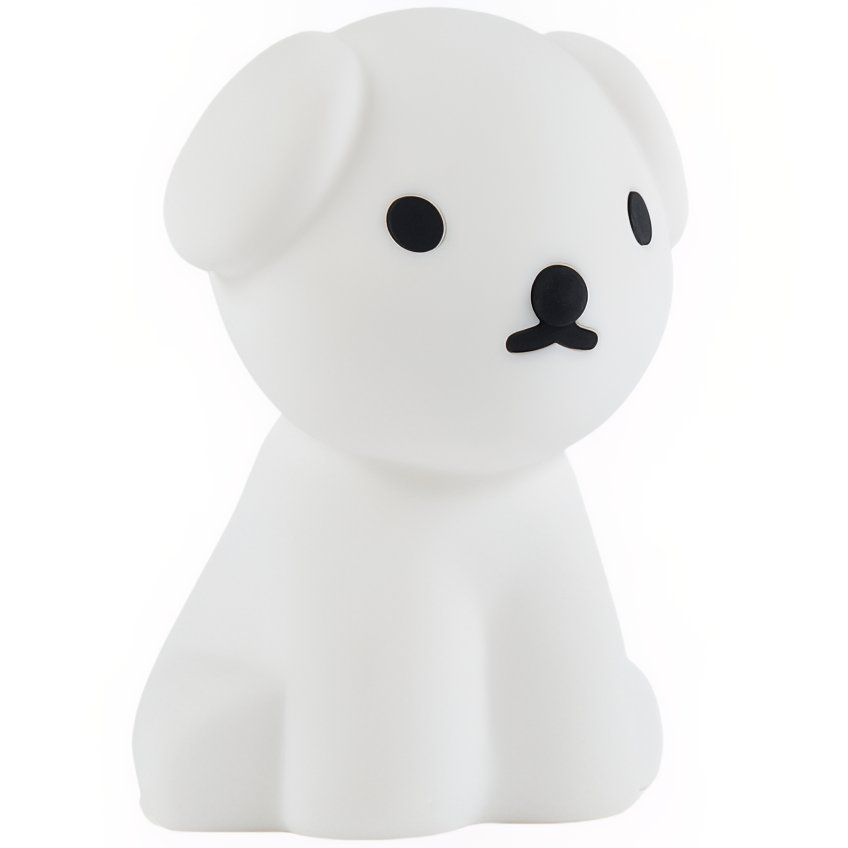 Bílá plastová dětská LED lampa Mr. Maria Snuffy 11 cm