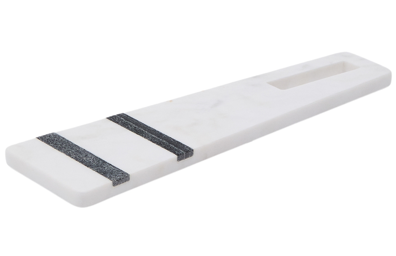 Bílo-černé mramorové servírovací prkénko Kave Home Nira 40 x 12 cm