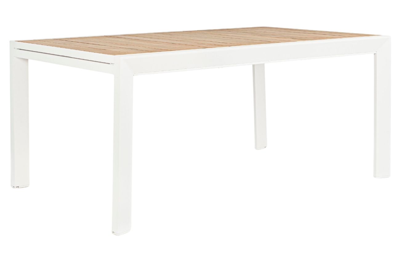 Bizzotto Bílý hliníkový zahradní rozkládací stůl Belmar 160/240 x 100 cm