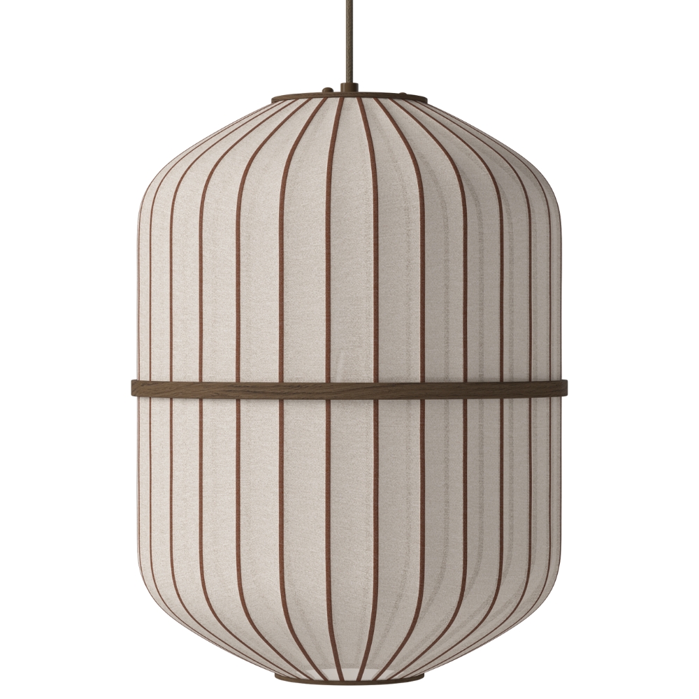 Bolia Tmavé dubové závěsné světlo Lucén Cylinder 40 cm