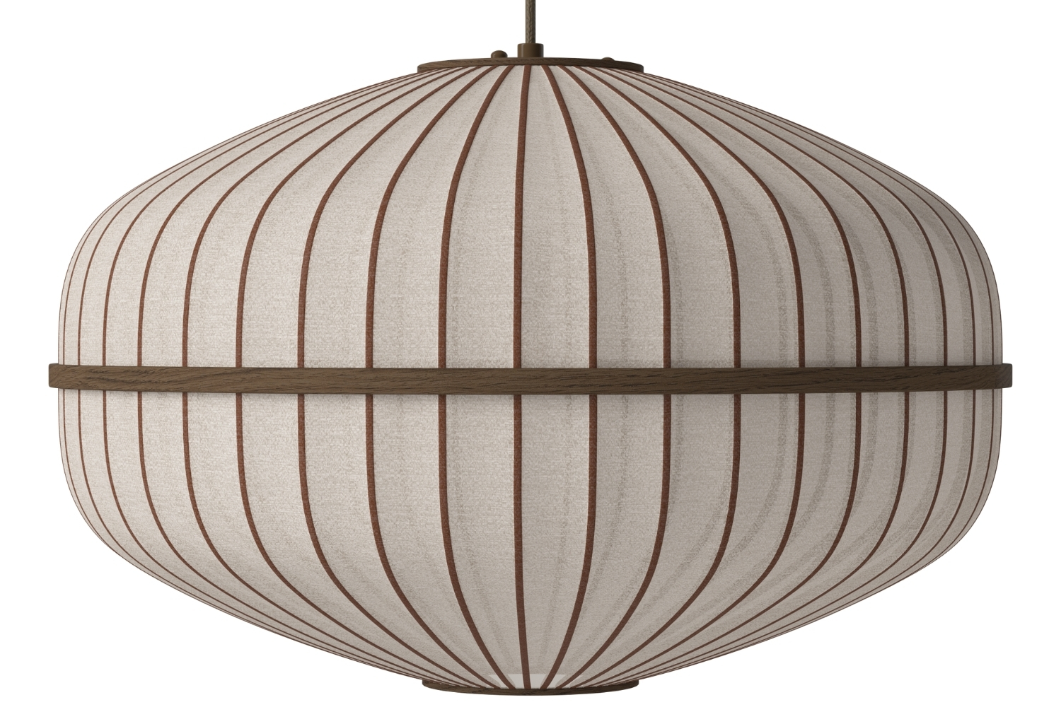 Bolia Tmavé dubové závěsné světlo Lucén Ellipse 60 cm