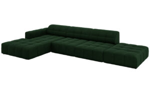 Cosmopolitan Design Sametová rohová pohovka Chicago 341 cm