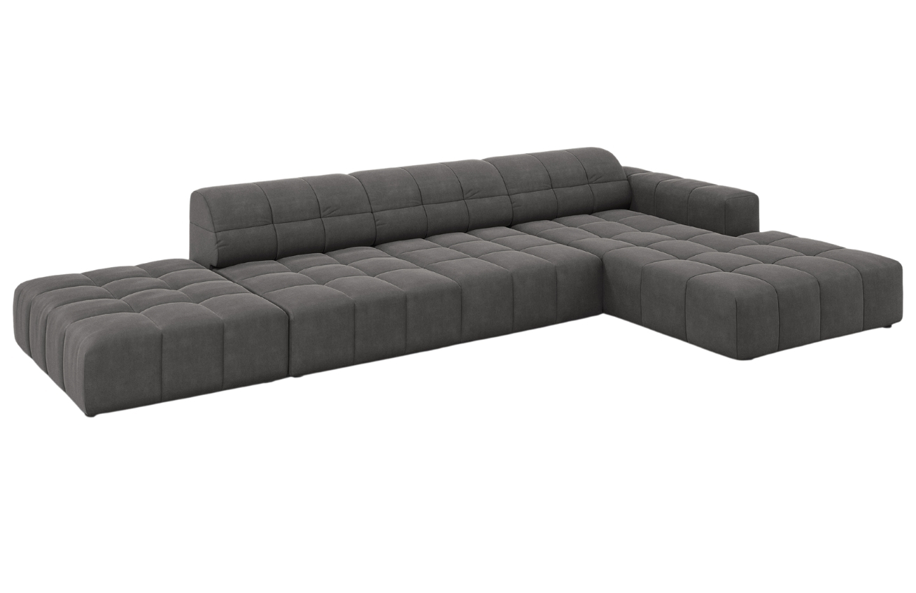 Cosmopolitan Design Sametová rohová pohovka Chicago 341 cm