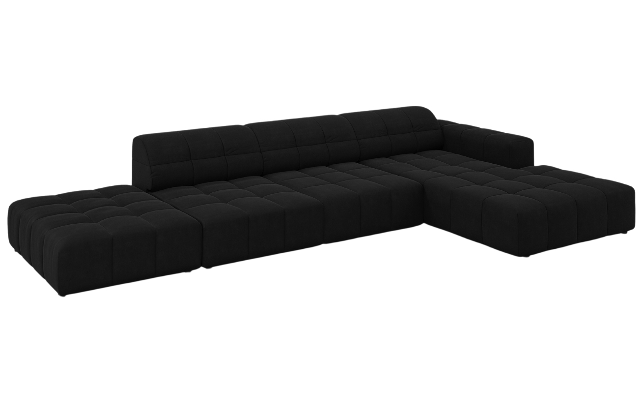 Cosmopolitan Design Sametová rohová pohovka Chicago 341 cm