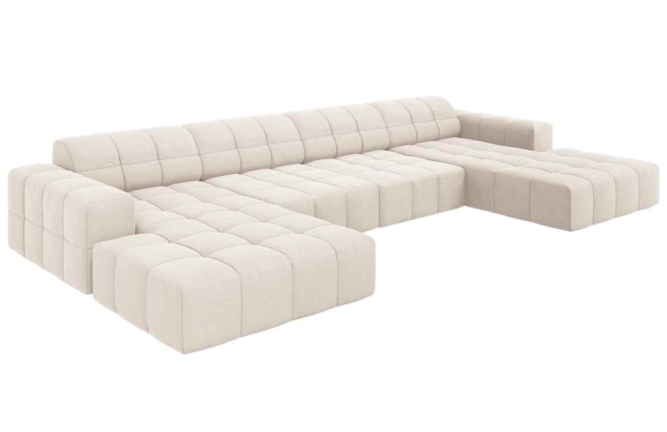 Cosmopolitan Design Sametová rohová pohovka Chicago 364 cm