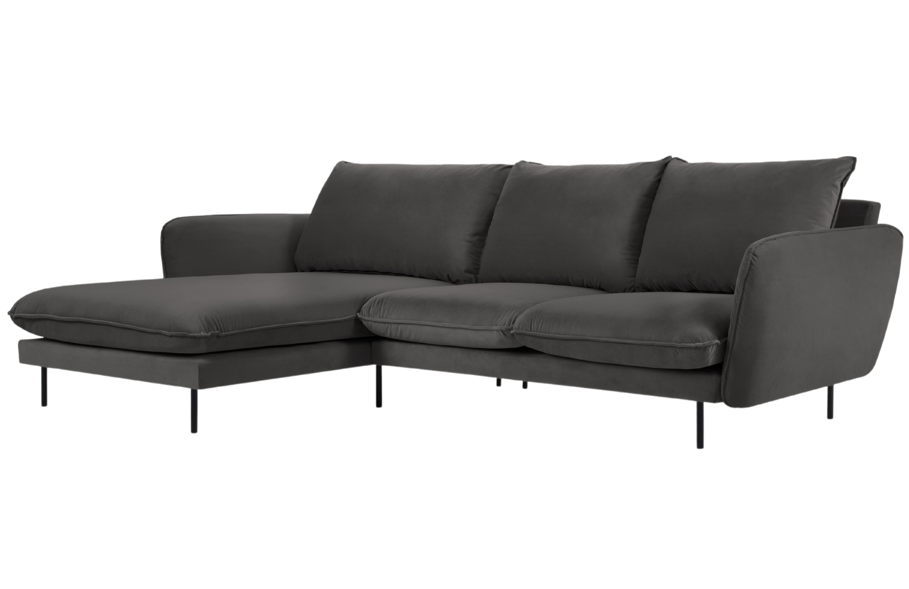 Cosmopolitan Design Sametová rohová pohovka Vienna 255 cm