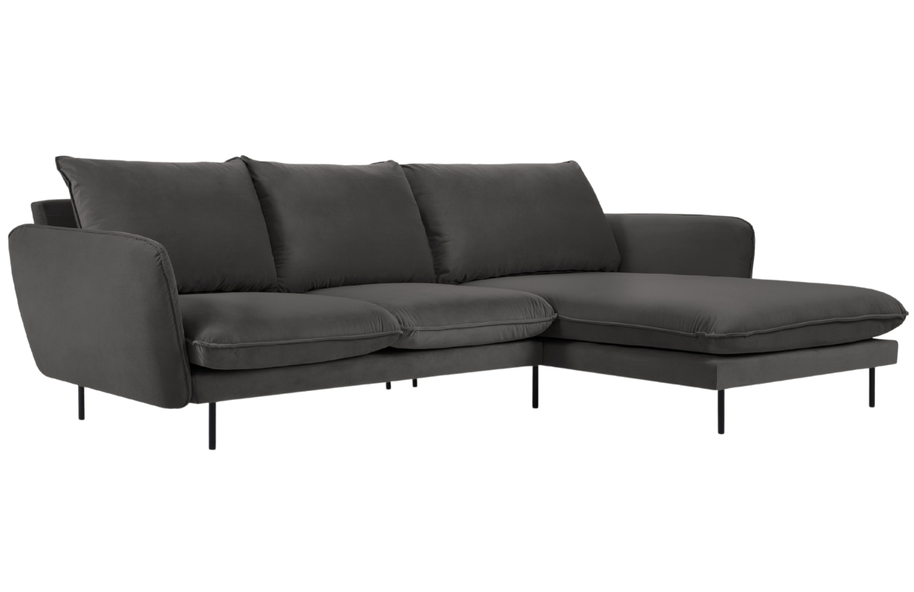 Cosmopolitan Design Sametová rohová pohovka Vienna 255 cm