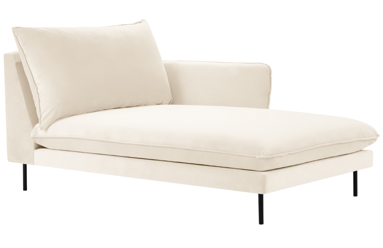 Cosmopolitan Design Světle béžová sametová lenoška Vienna 170 cm