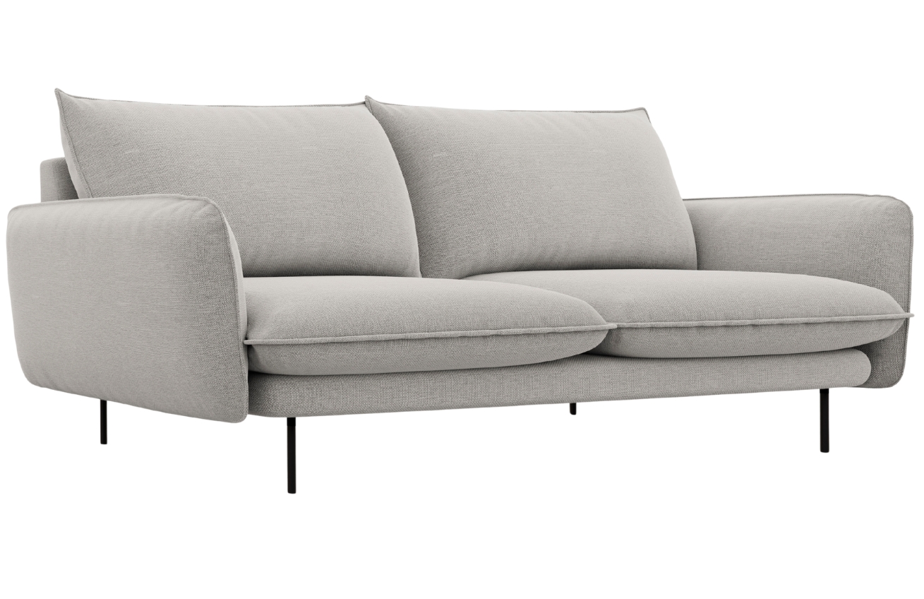 Cosmopolitan Design Světle šedá čalouněná trojmístná pohovka Vienna 200 cm