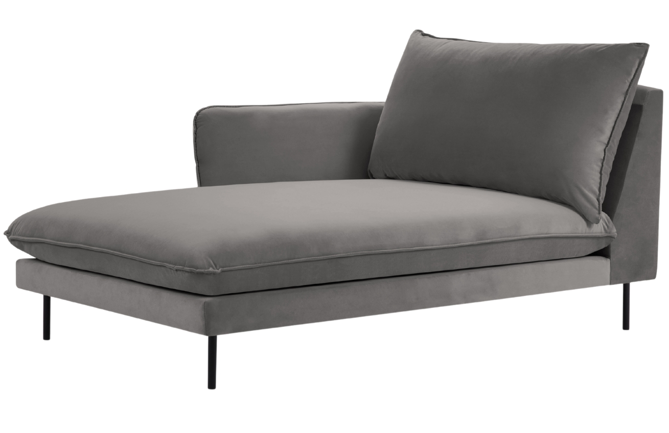 Cosmopolitan Design Světle šedá sametová lenoška Vienna 170 cm