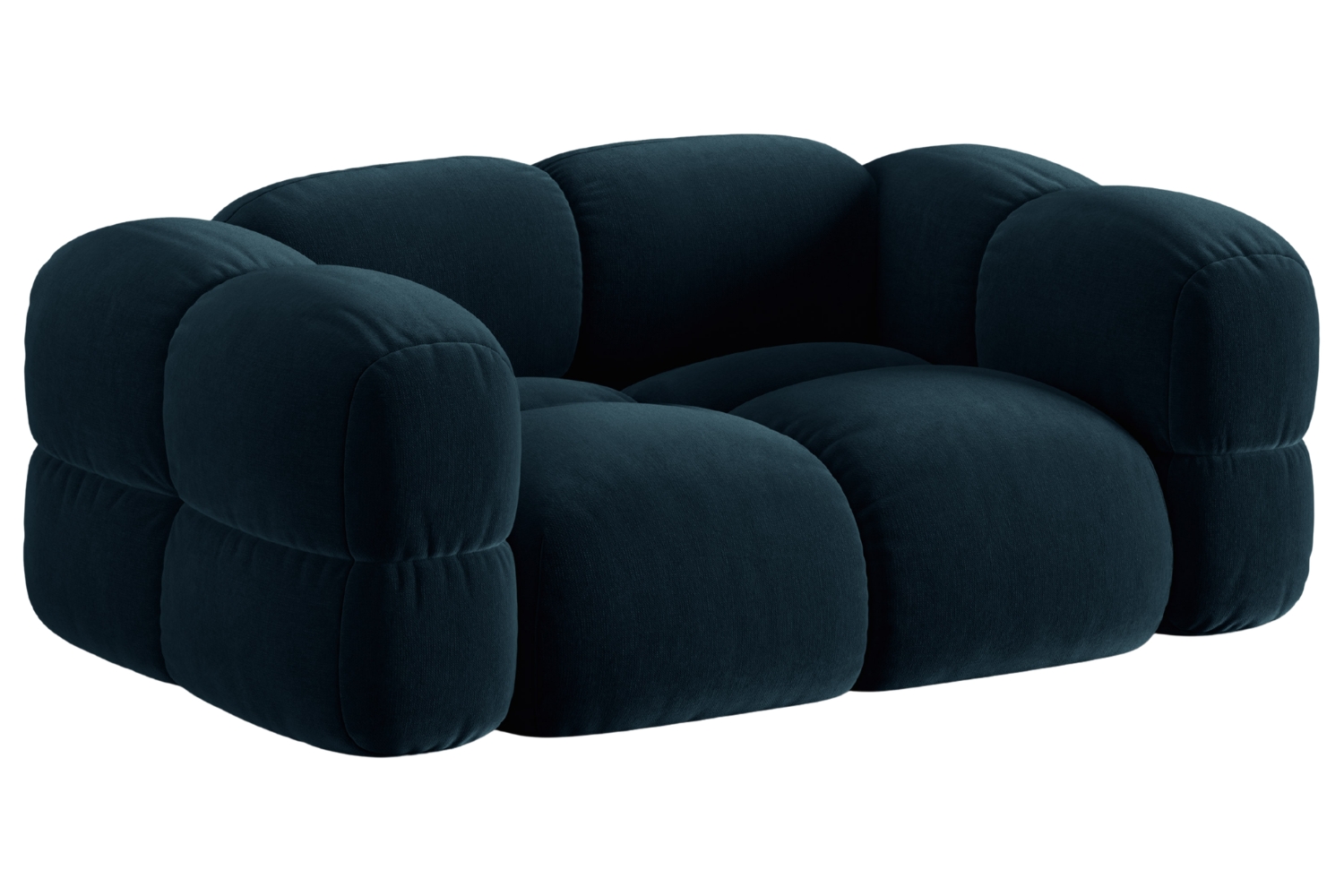 Cosmopolitan Design Tmavě modrá sametová dvoumístná pohovka Loretto 180 cm