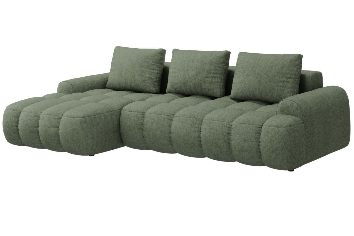 Cosmopolitan Design Zelená rozkládací pohovka Linz 275 cm