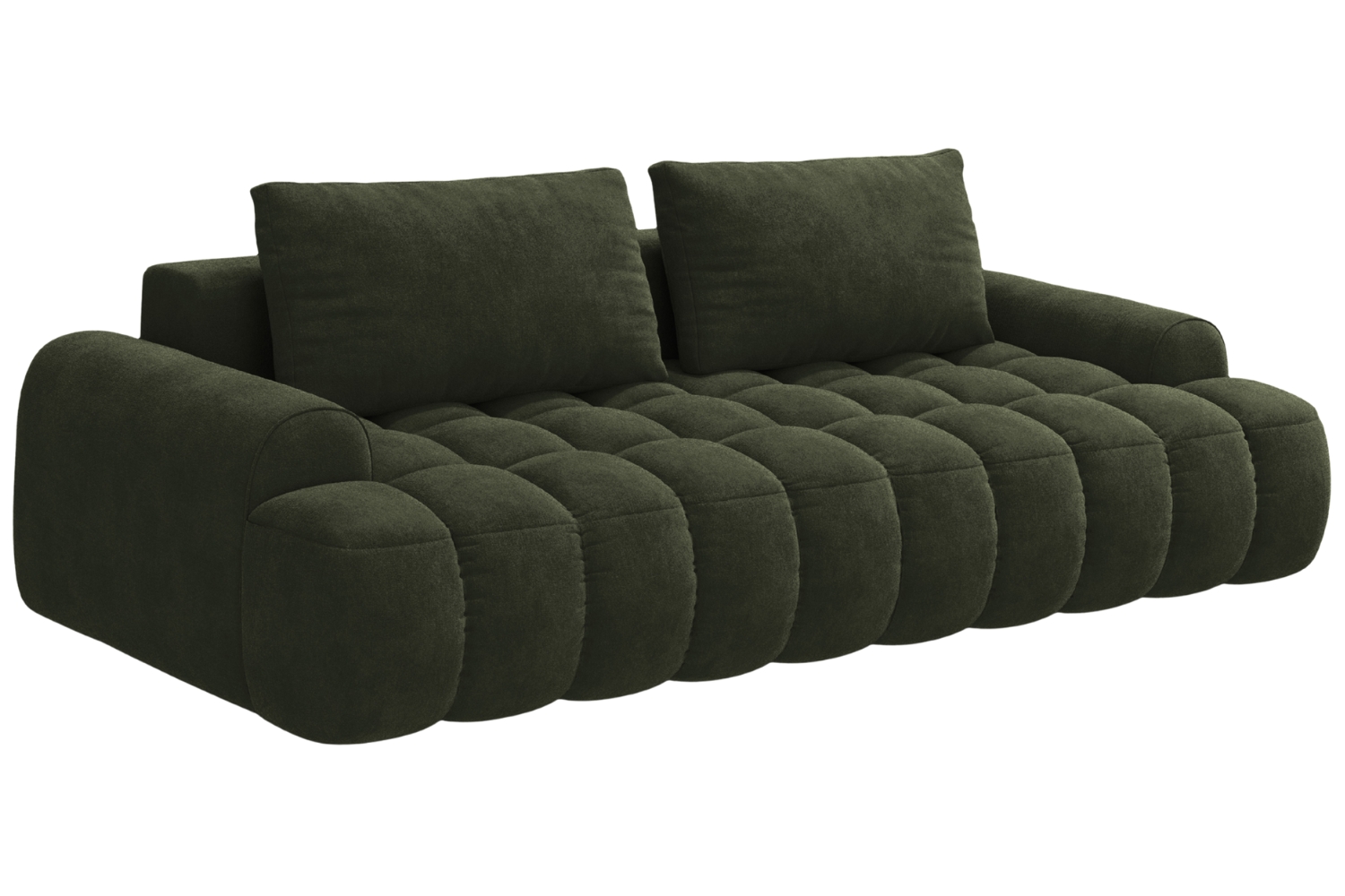 Cosmopolitan Design Zelená sametová rozkládací pohovka Linz 250 cm