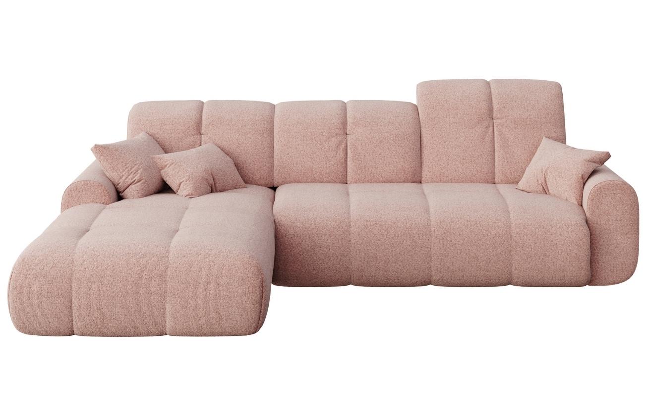 Devichy Růžová bouclé rozkládací pohovka Tous 290 cm