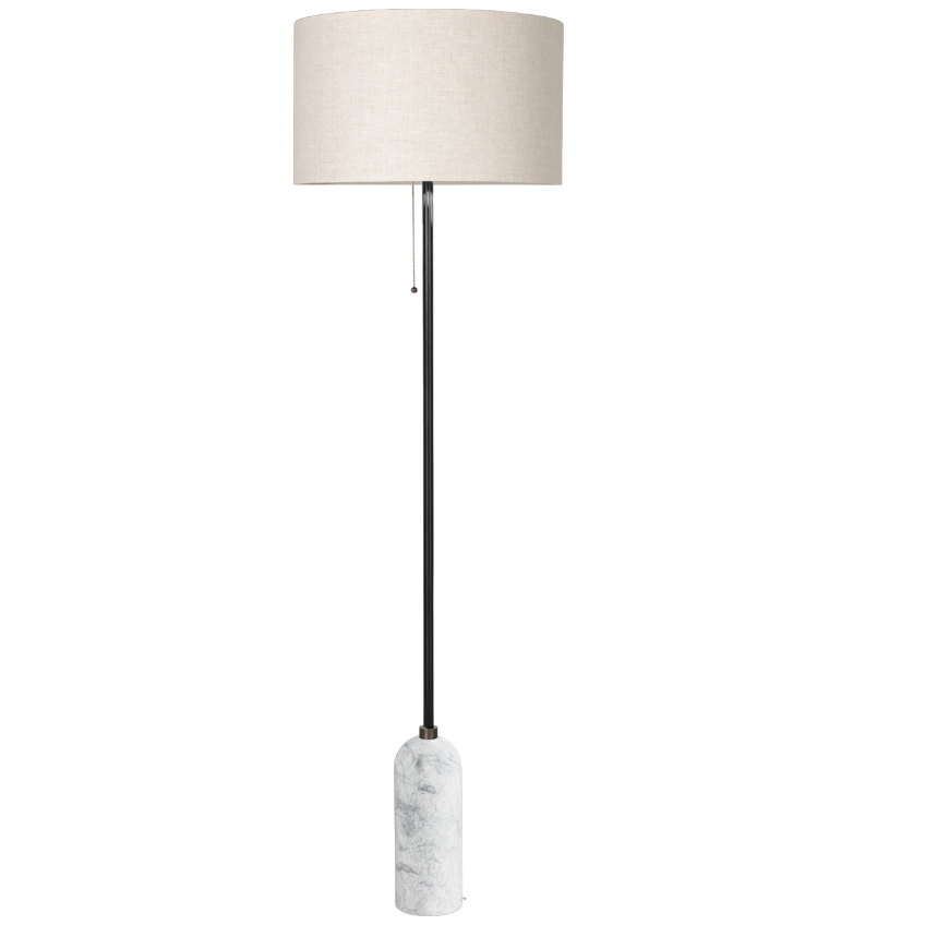GUBI Mramorová stojací lampa Gravity 169 cm