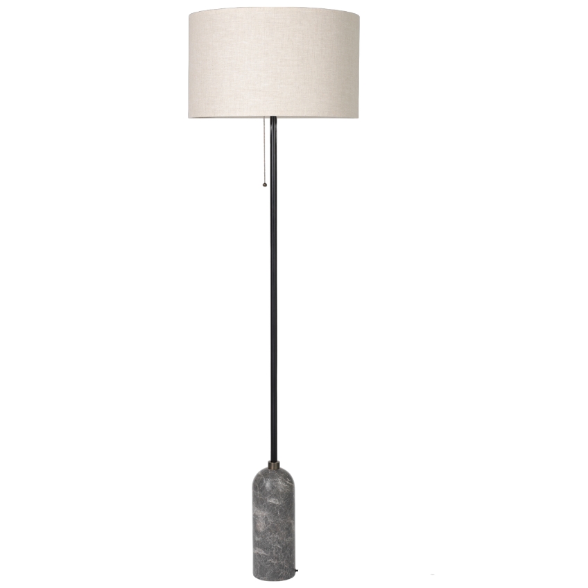 GUBI Mramorová stojací lampa Gravity 169 cm