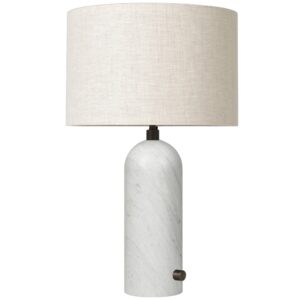 GUBI Mramorová stolní lampa Gravity 65 cm