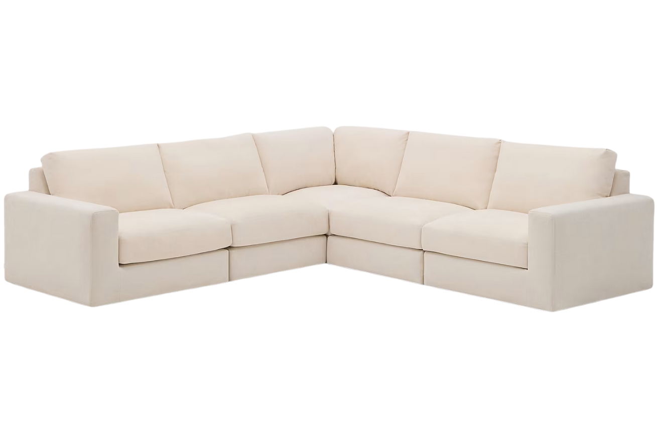 Kave Home Béžová modulární rohová pohovka Alea 310 x 310 cm