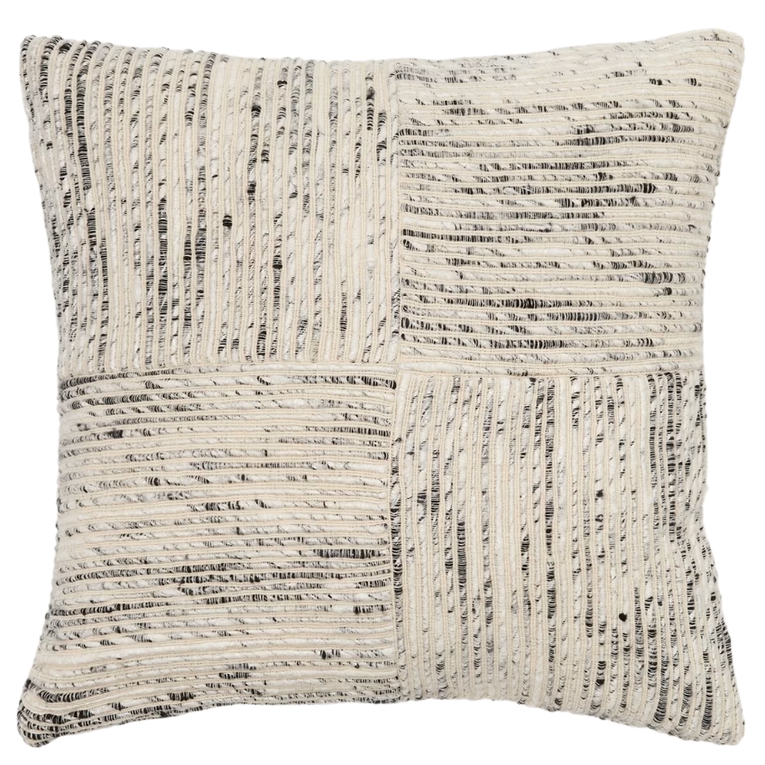 Kave Home Béžovo-černý povlak na polštář Anuba 45 x 45 cm