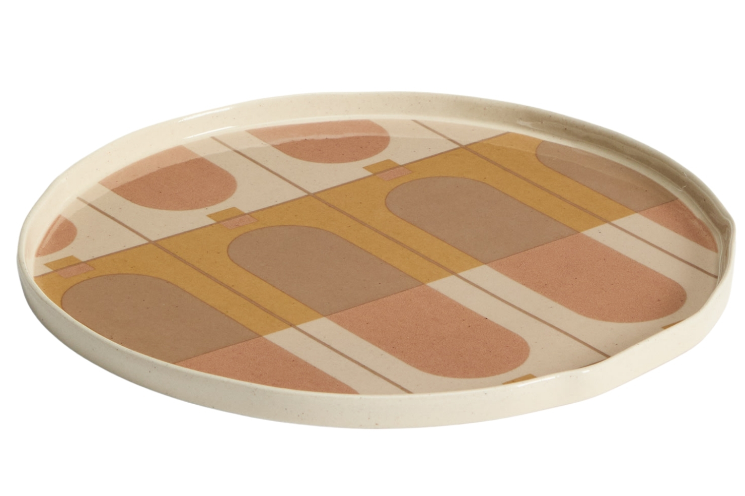 Kave Home Béžový keramický talíř Julnet 27 cm