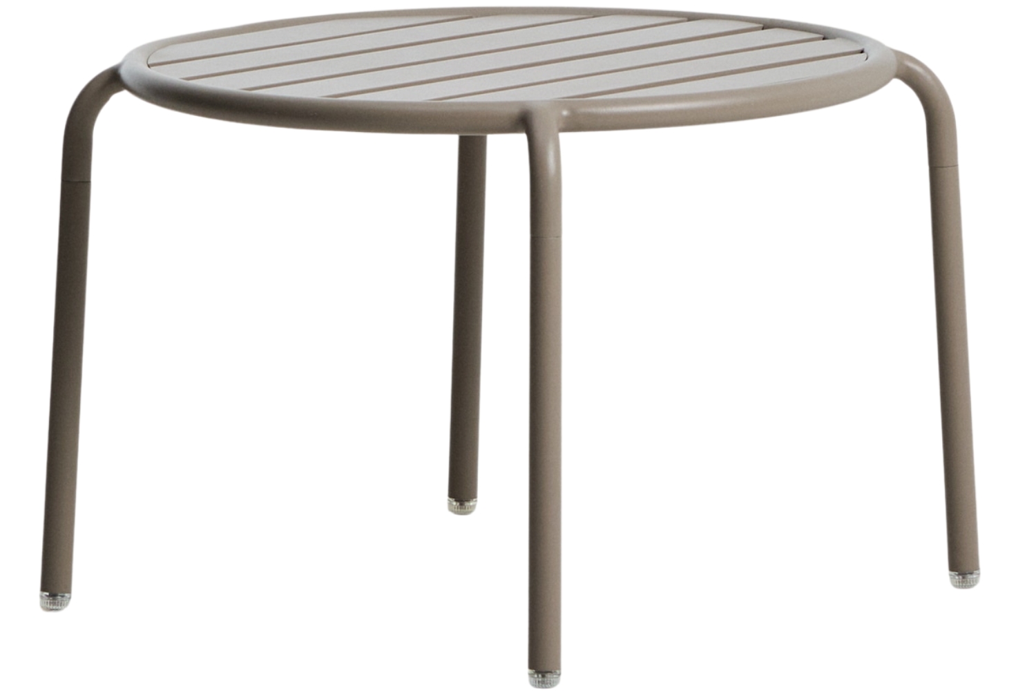 Kave Home Béžový kovový zahradní stolek Joncols 60 cm