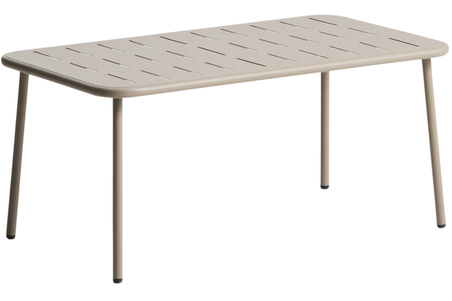 Kave Home Béžový kovový zahradní stolek Zivia 90 x 50 cm