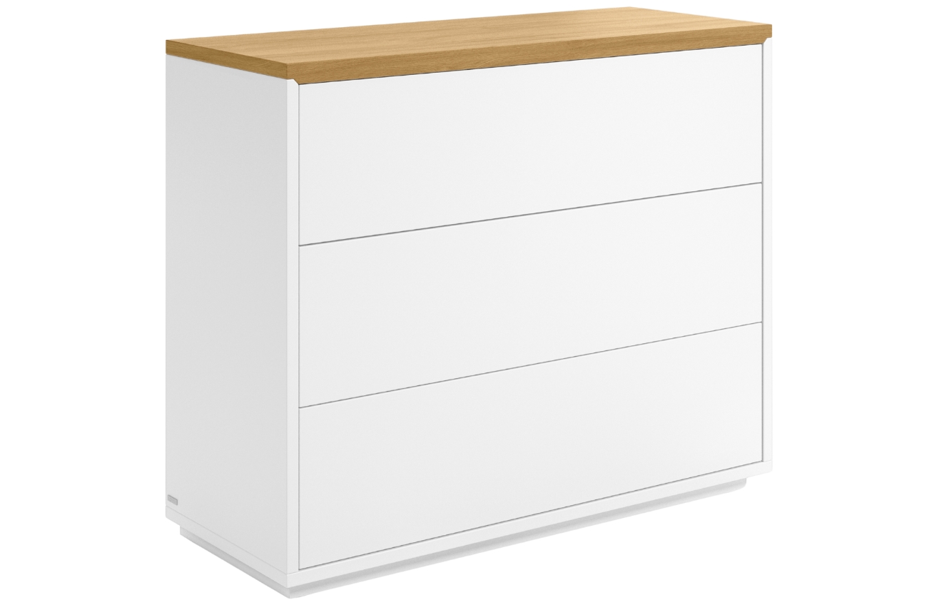 Kave Home Bílá lakovaná komoda Abilen 90 x 36 cm