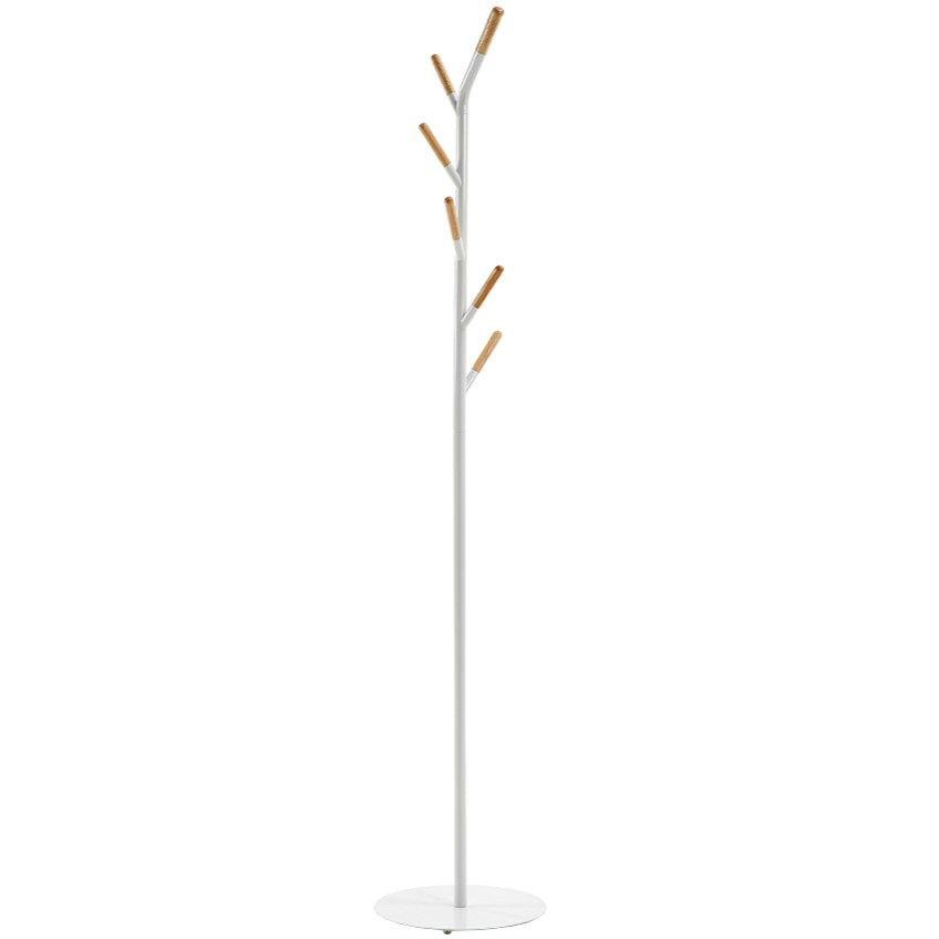 Kave Home Bílý kovový věšák Bren 175 cm