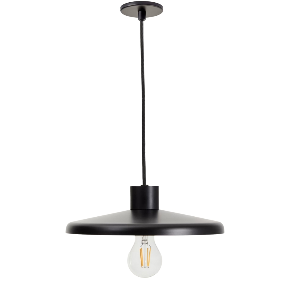 Kave Home Černé kovové závěsné světlo Nuvira 27 cm