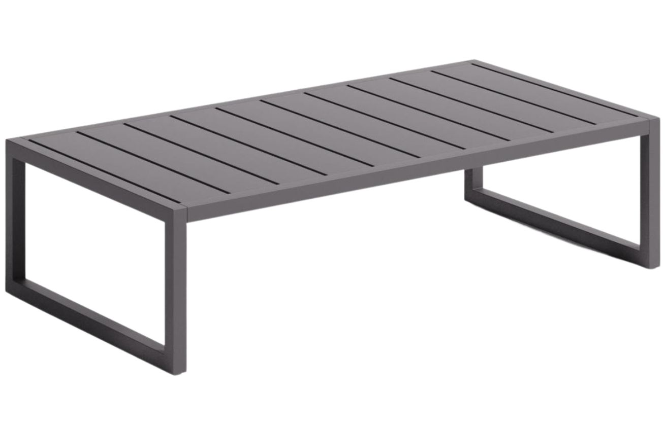 Kave Home Černý kovový zahradní stolek Comova 114 x 60 cm