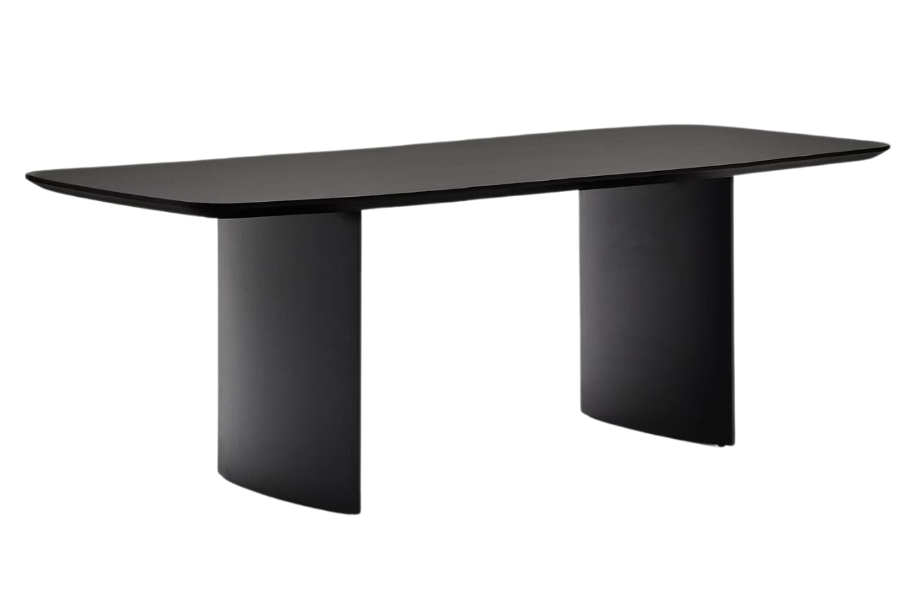 Kave Home Černý lakovaný jídelní stůl Litto 200 x 100 cm