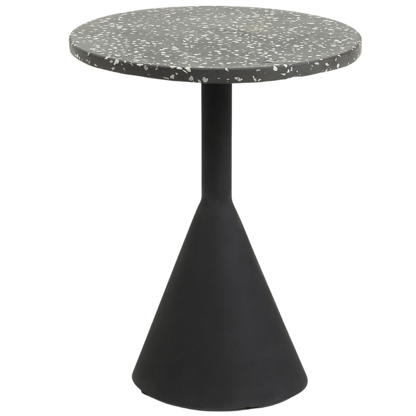 Kave Home Černý terrazzo odkládací stolek Delano 40 cm