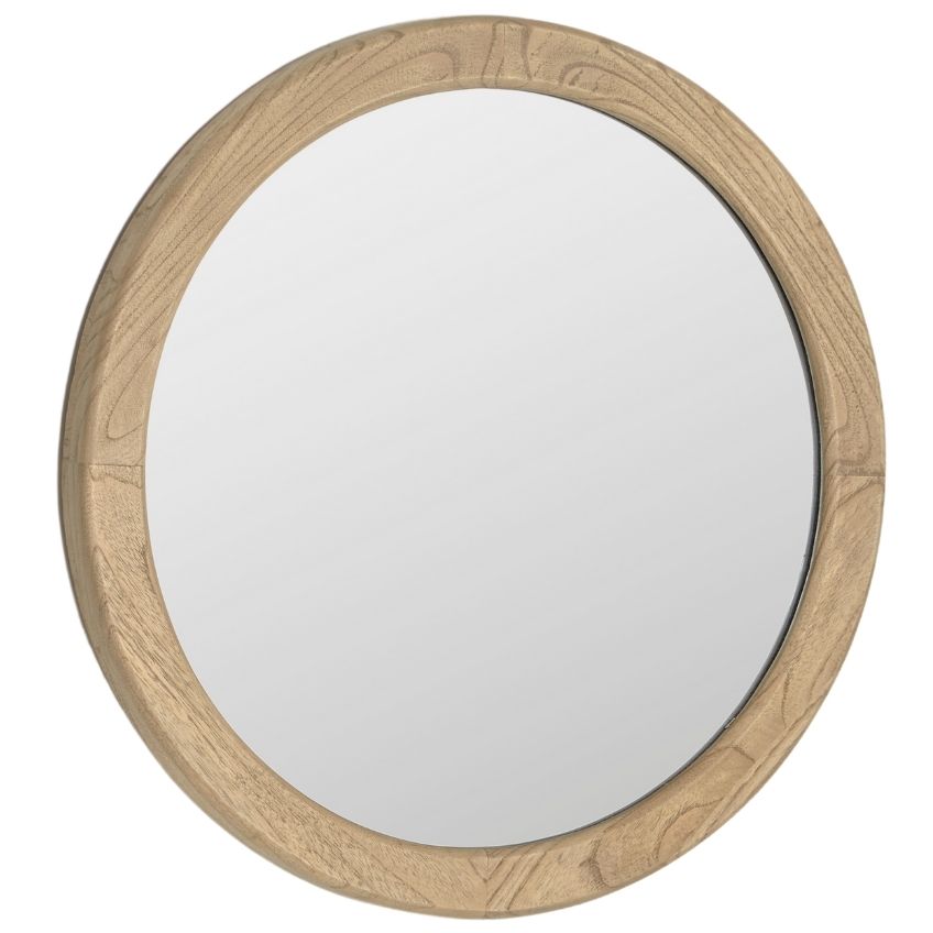 Kave Home Dřevěné závěsné zrcadlo Alum 50 cm
