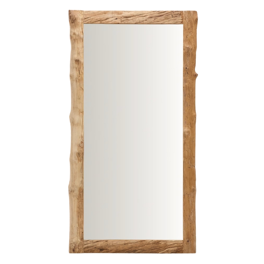 Kave Home Dřevěné závěsné zrcadlo Ibro 200 x 105 cm