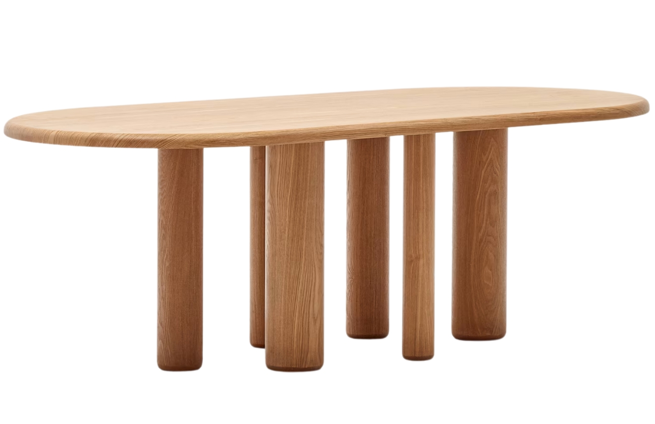 Kave Home Dřevěný jídelní stůl Mailen 220 x 105 cm
