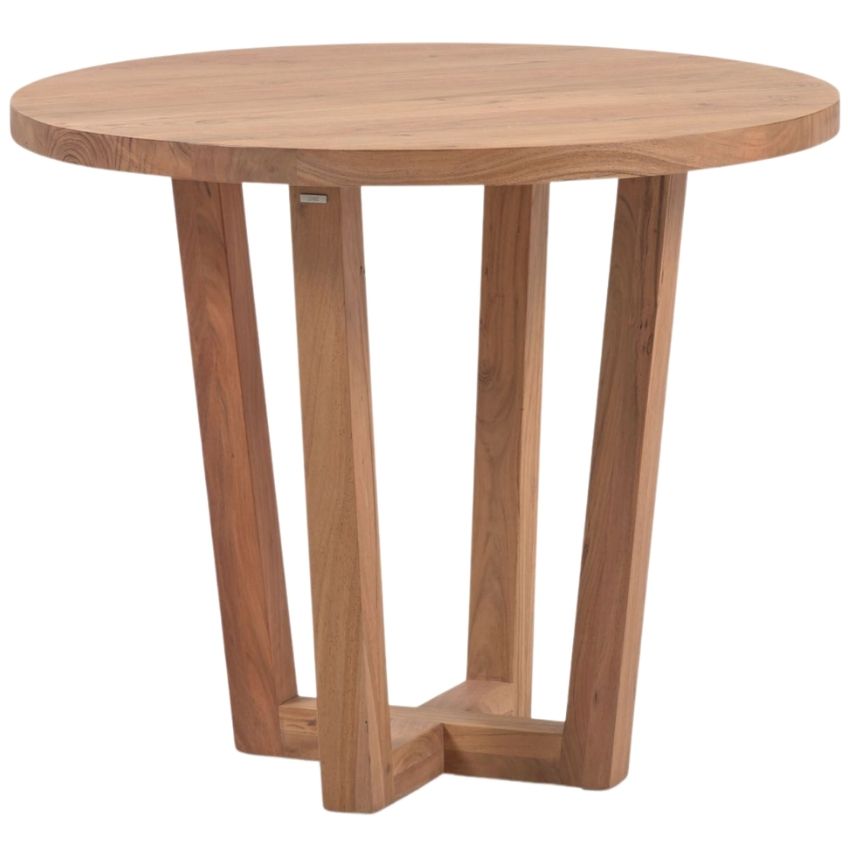 Kave Home Dřevěný jídelní stůl Nahla ⌀90 cm