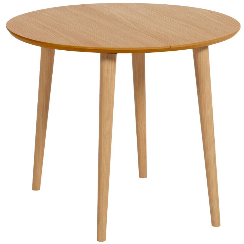 Kave Home Dubový rozkládací jídelní stůl Oqui 90-170 x 90 cm