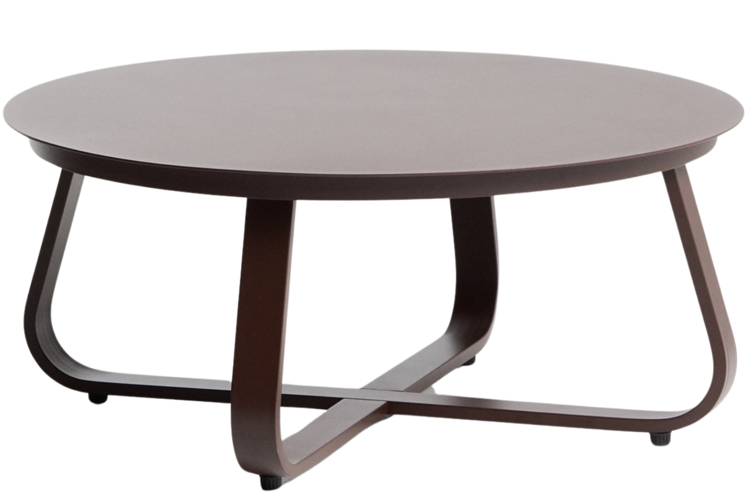 Kave Home Hnědý zahradní stolek Tamaris Ø 80 cm