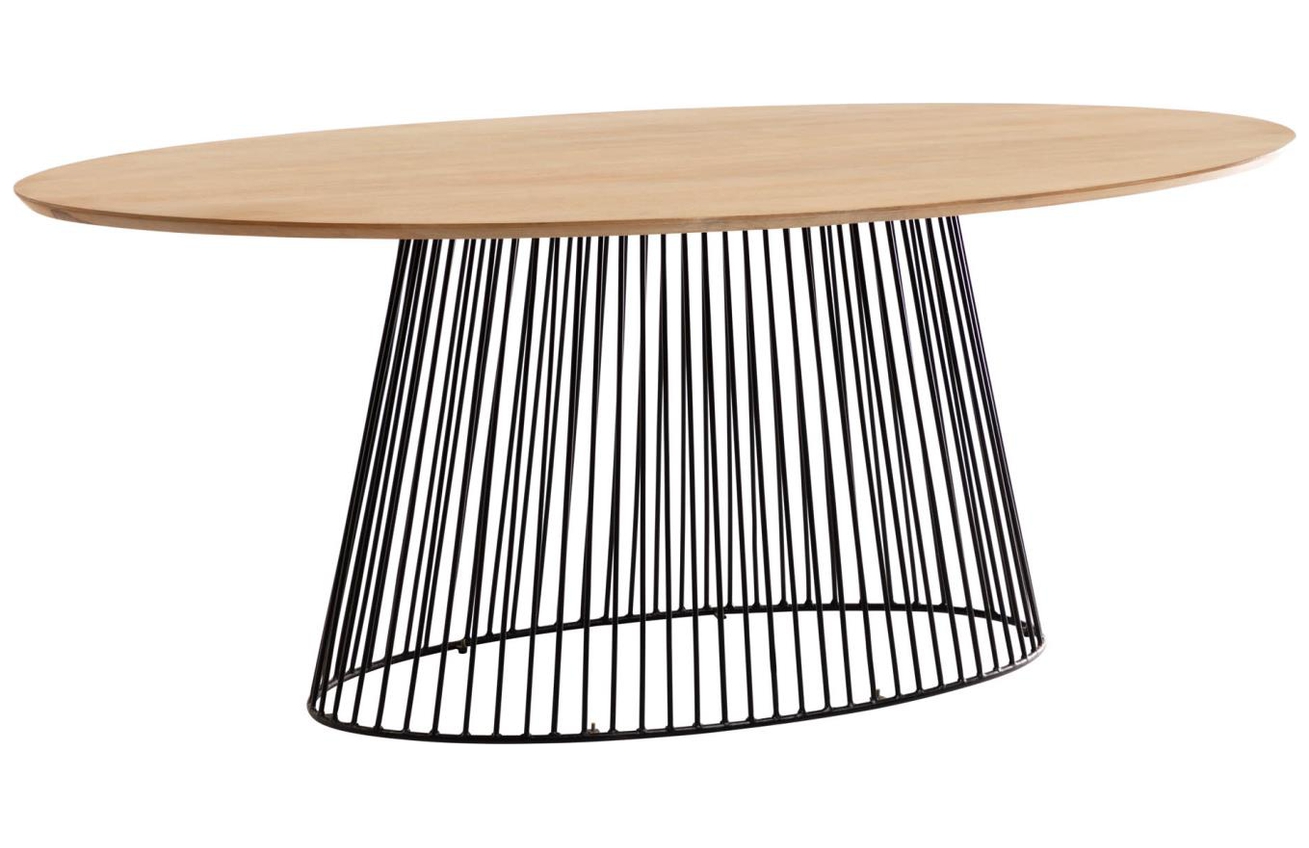 Kave Home Mangový oválný jídelní stůl Leska 200 x 110 cm