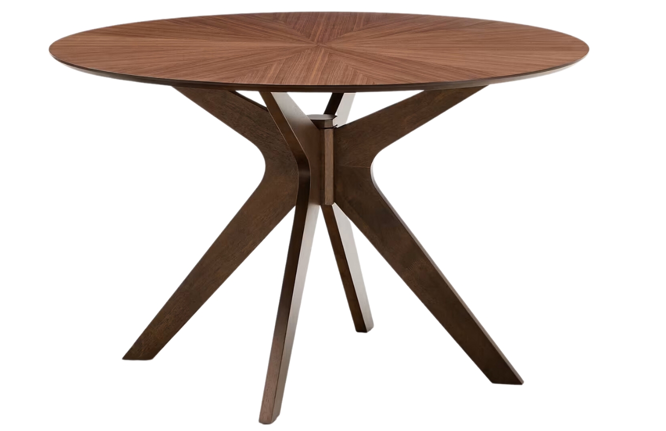 Kave Home Ořechový jídelní stůl Naanim ⌀ 120 cm