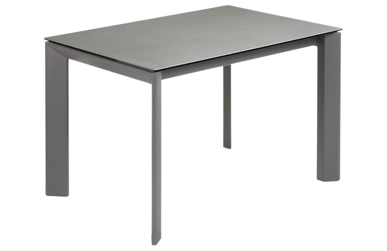Kave Home Šedý keramický rozkládací jídelní stůl Axis 120/180 x 80 cm