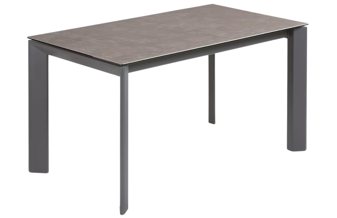 Kave Home Šedý keramický rozkládací jídelní stůl Axis 140/200 x 90 cm