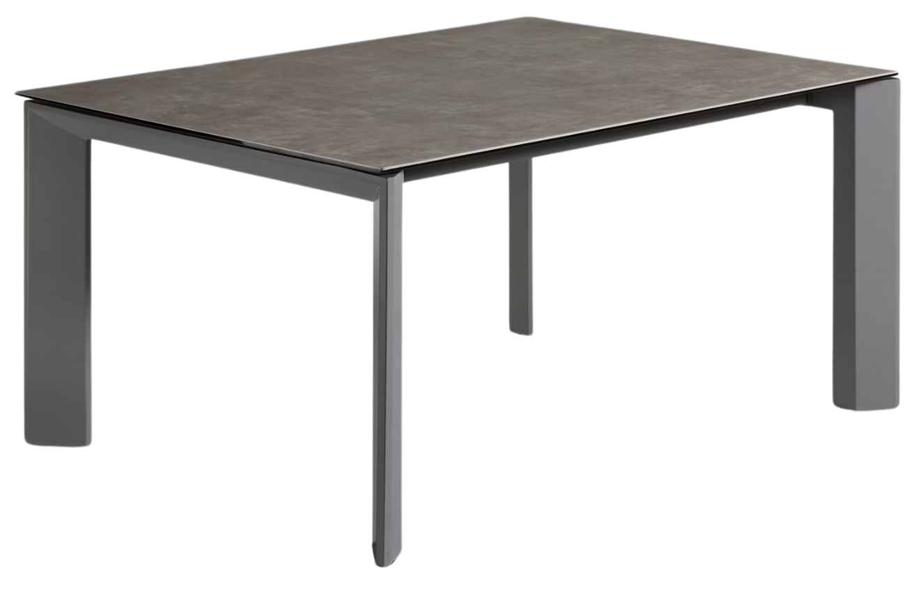 Kave Home Šedý keramický rozkládací jídelní stůl Axis 160/220 x 90 cm