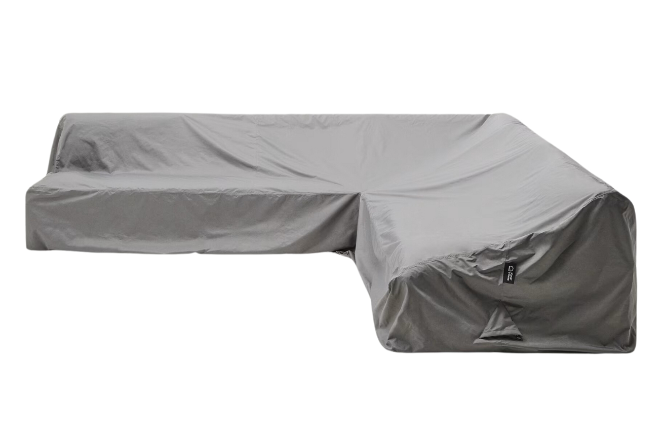 Kave Home Šedý ochranný obal na zahradní rohovou pohovku Iria 270 x 270 cm